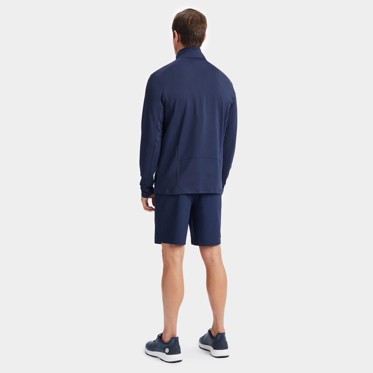 G/FORE Brushed Back Tech Quarter Zip Pullover - Navy