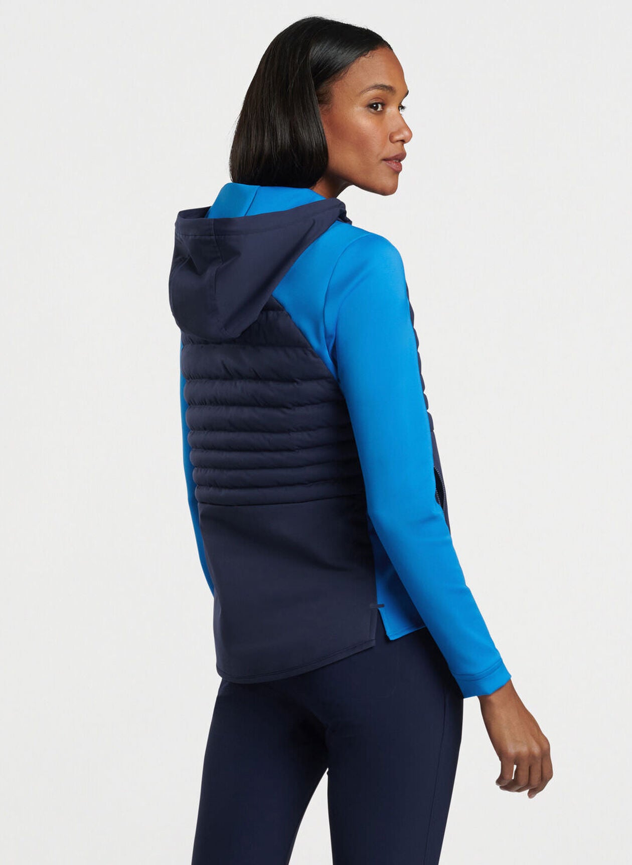 Peter Millar Women's Hooded Merge Jacket - NAVY/ABACO BLUE
