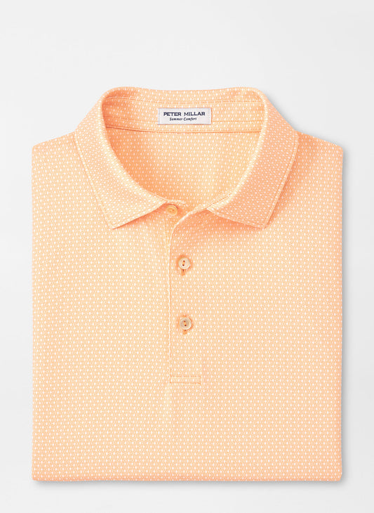 Peter Millar Tesseract Performance Jersey Polo - Orange
