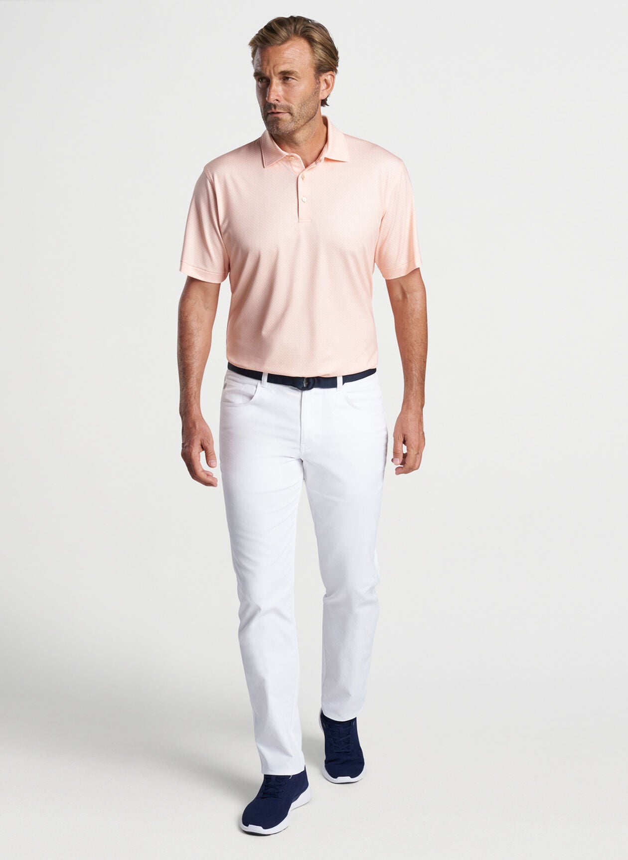 Peter Millar Tesseract Performance Jersey Polo - Orange