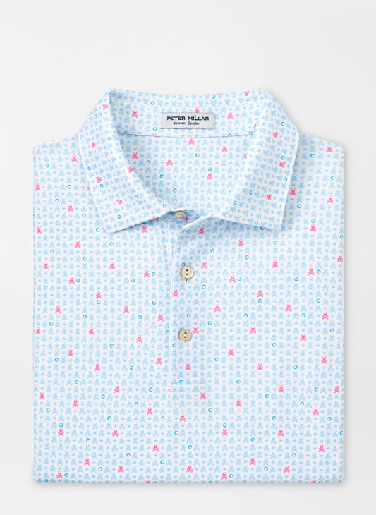 Peter Millar Skull In One Performance Jersey Polo - White