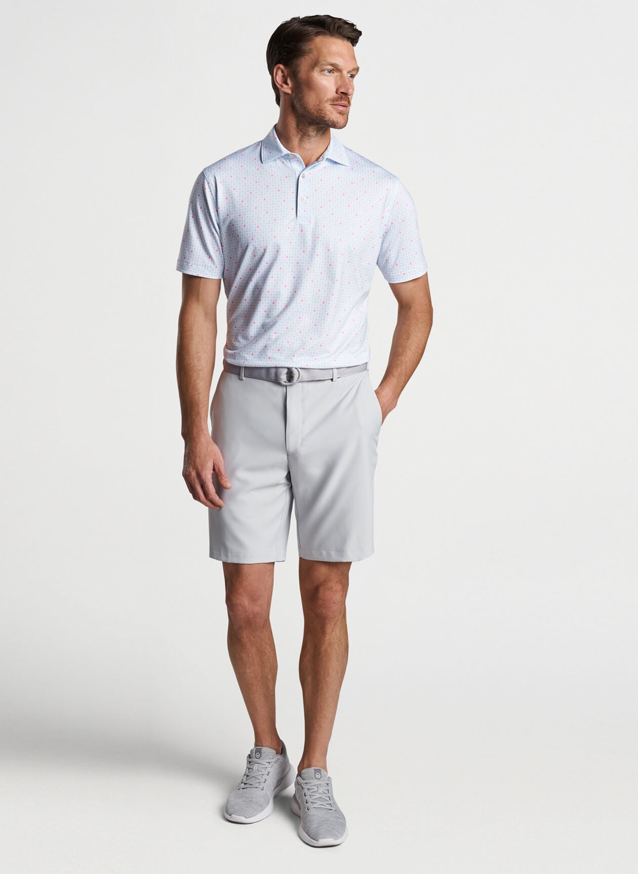 Peter Millar Skull In One Performance Jersey Polo - White