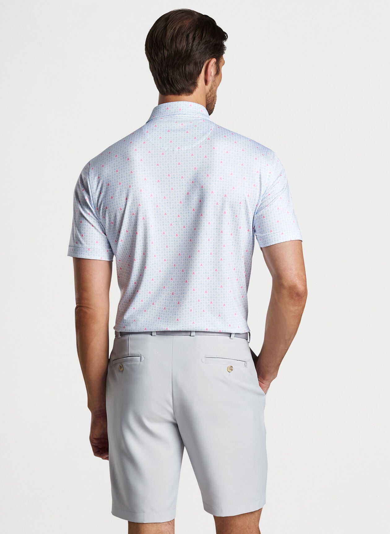 Peter Millar Skull In One Performance Jersey Polo - White