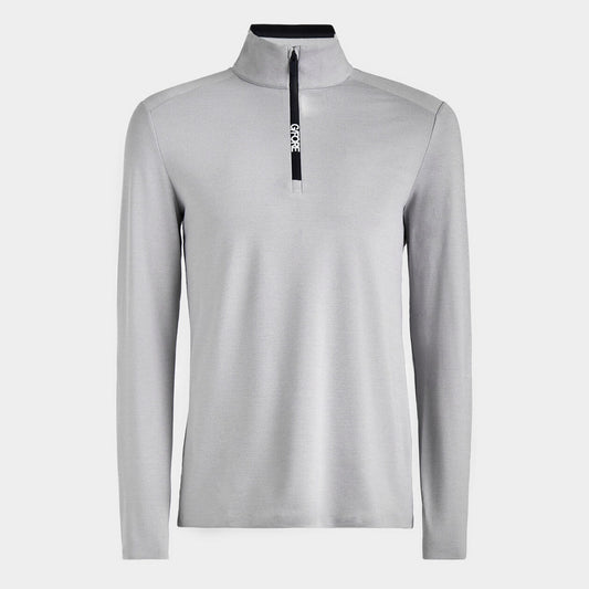 G/FORE Brushed Back Tech Quarter Zip Pullover - Grey