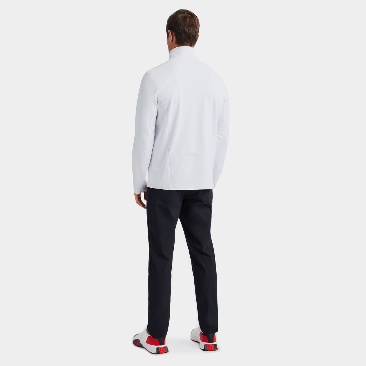 G/FORE Brushed Back Tech Quarter Zip Pullover - White