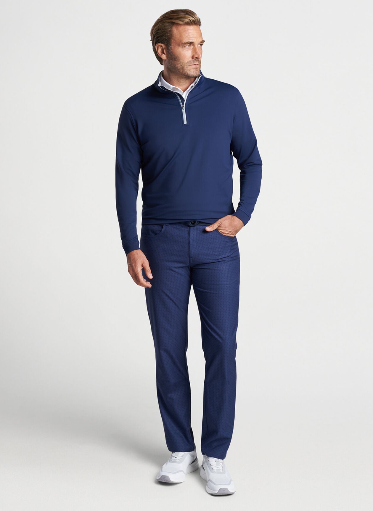 Peter Millar Perth Performance Quarter-Zip - Navy