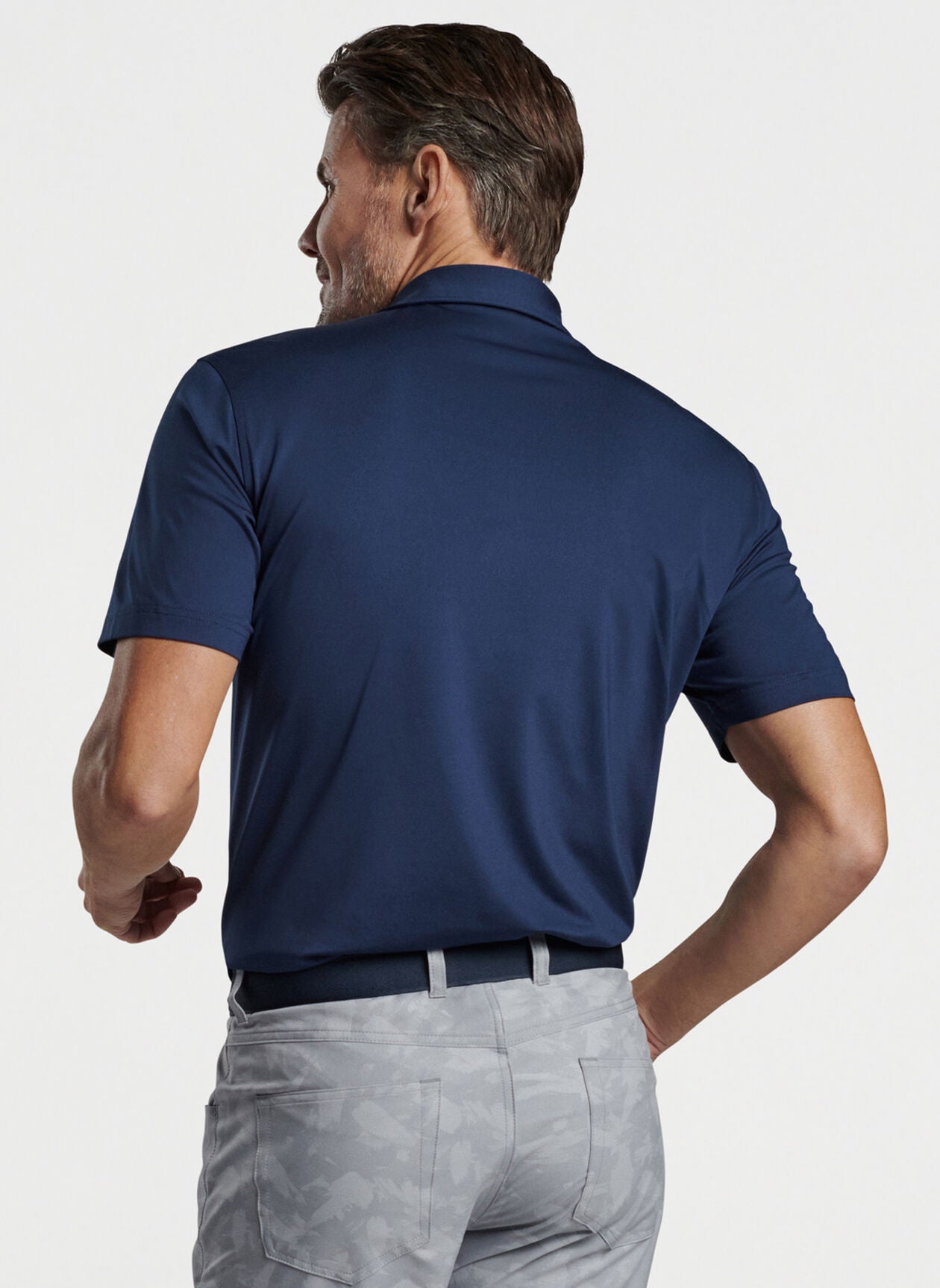 Peter Millar Solid Performance Jersey Polo - Navy