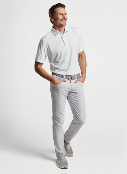 Peter Millar Solid Performance Jersey Polo - White