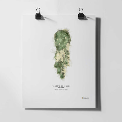 Prince's Golf Gift – Personalised Print of Hole 5, Shore